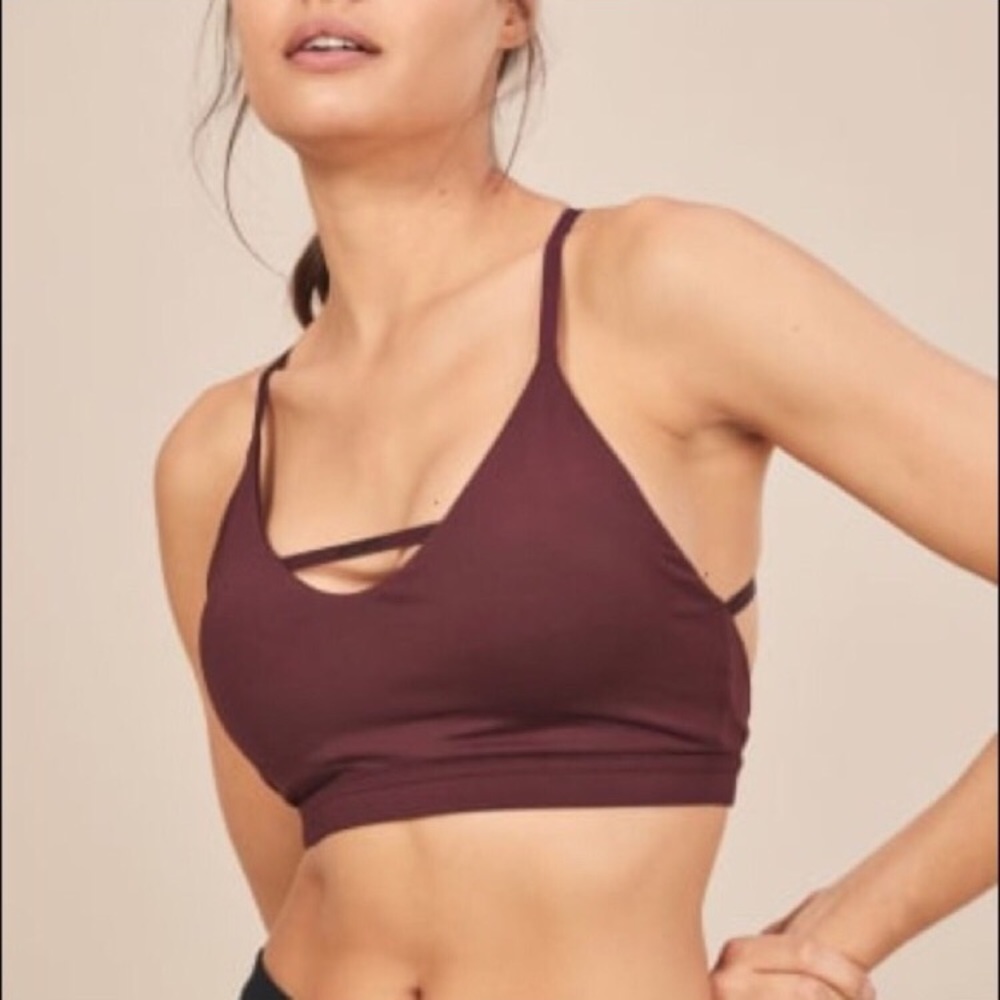 Nike Dri Fit burgundy sexy sport bra